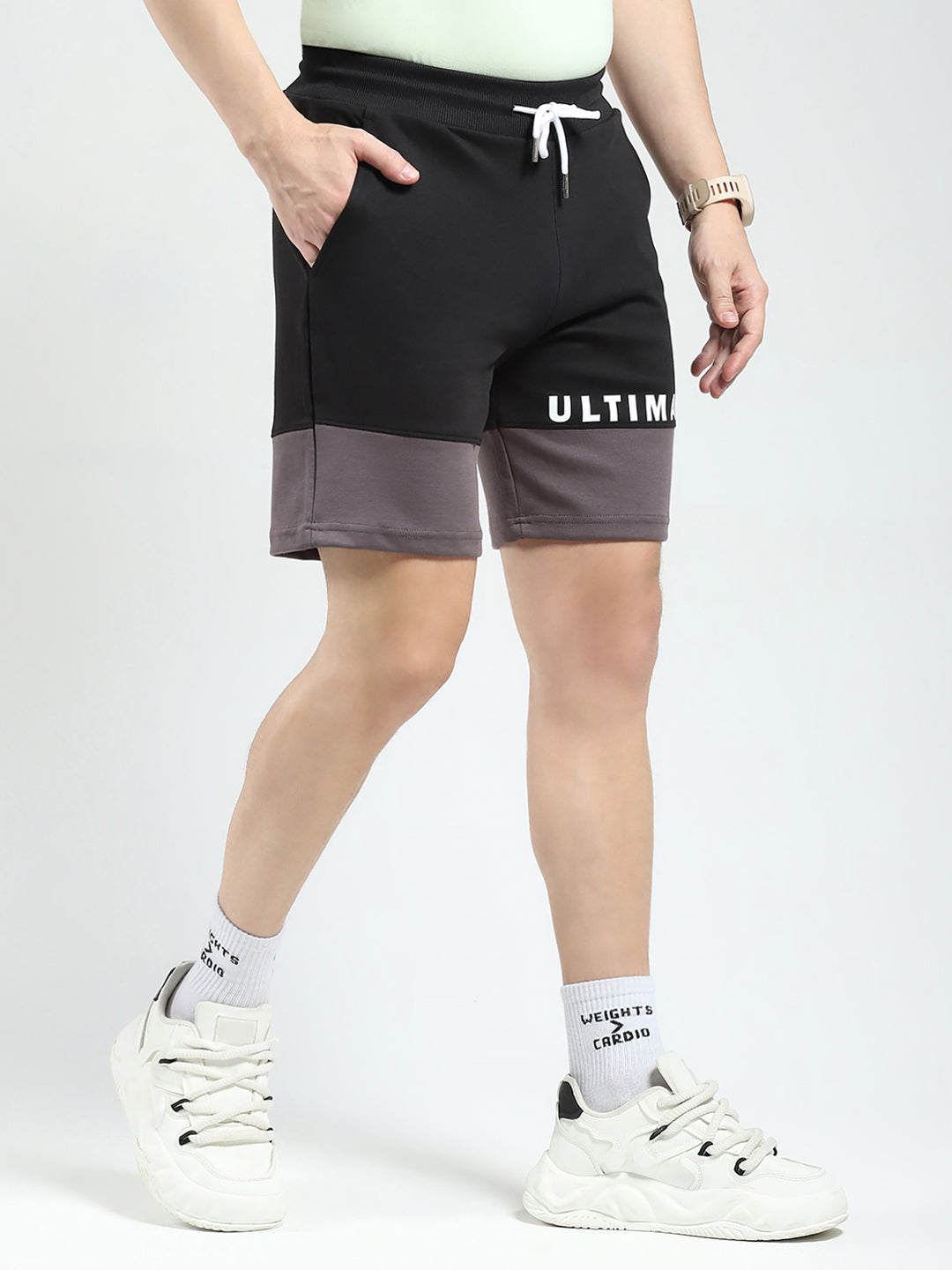 Rock.it Men Black Printed Regular Fit Shorts