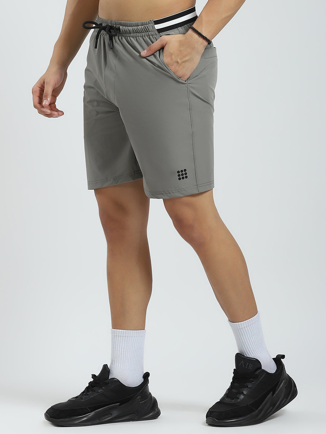 Rock.it Men Grey Solid Regular Fit Short