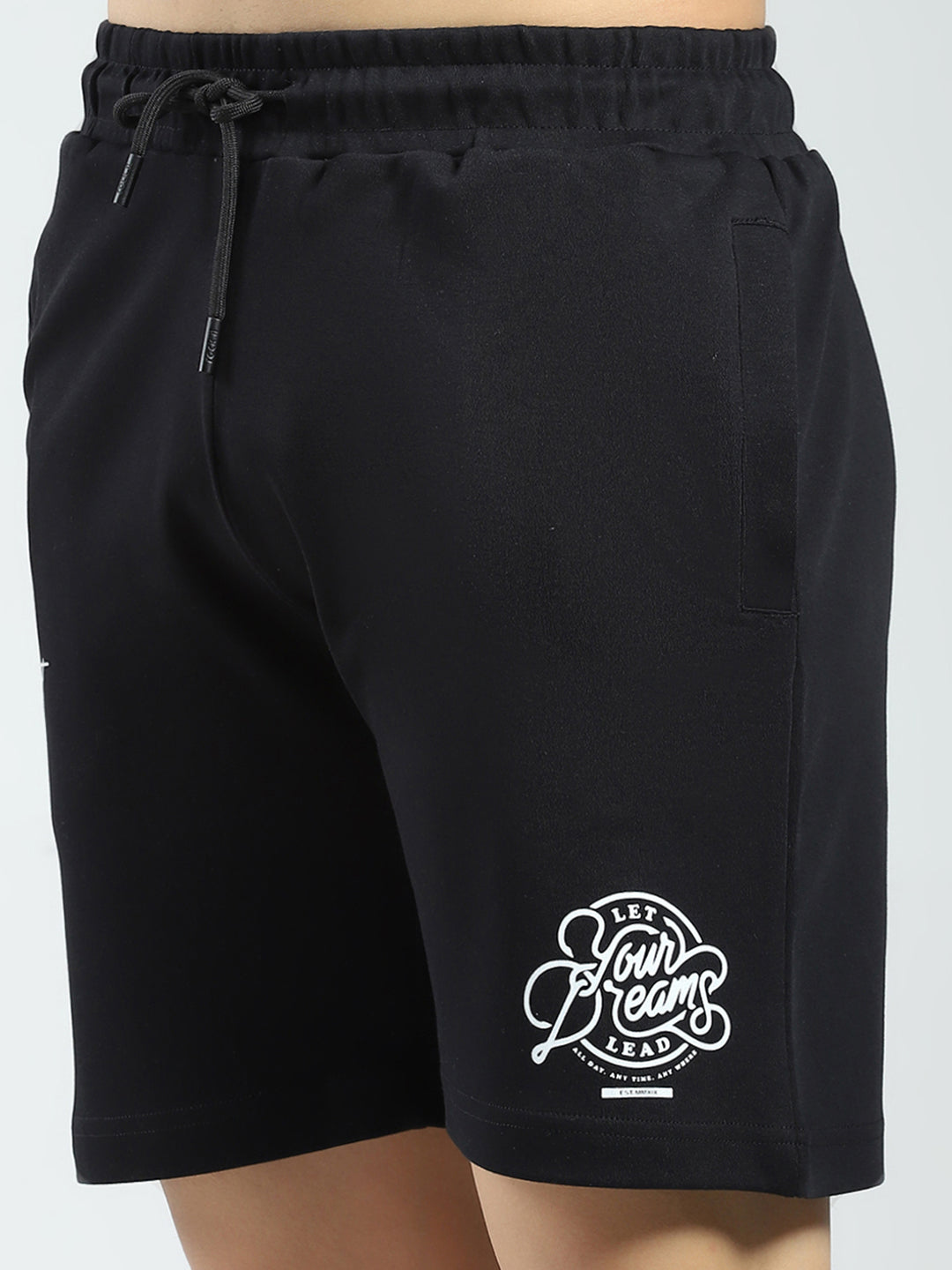 Rock.it Men Black Printed Regular Fit Shorts