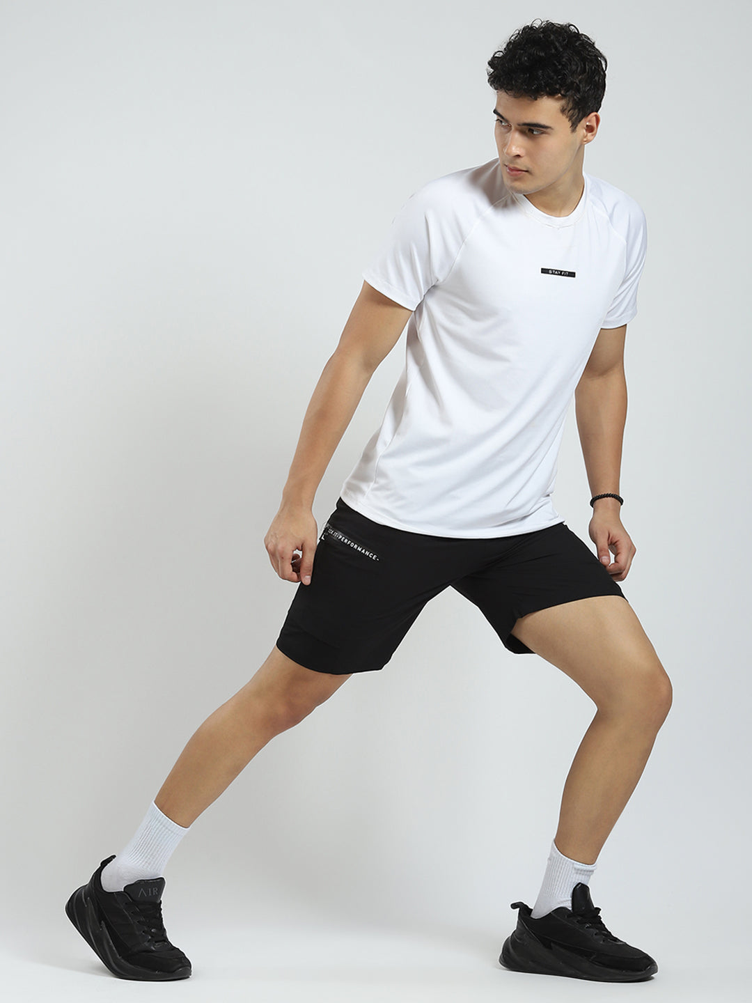 Rock.it Men Black Solid Regular Fit Short