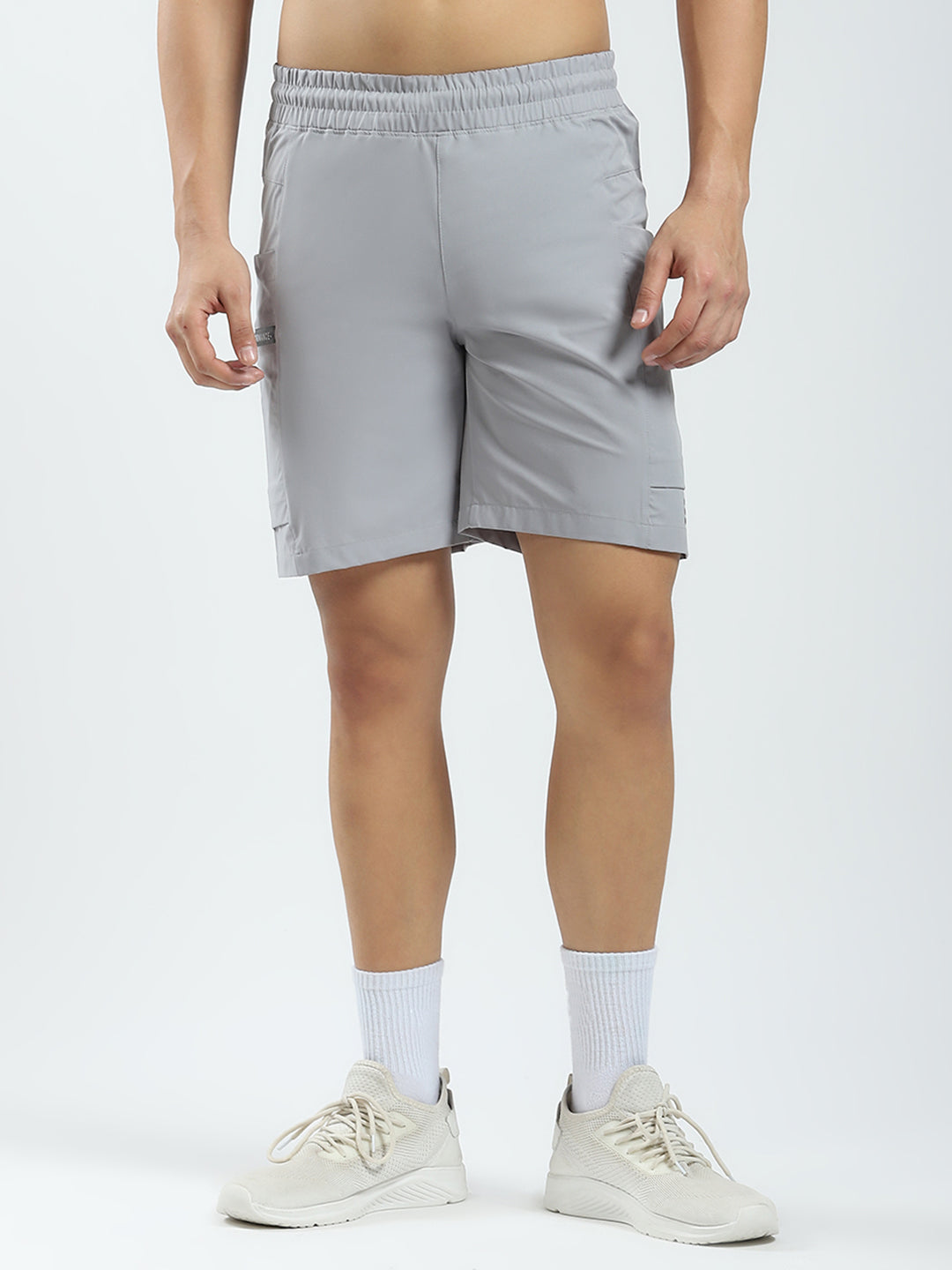 Rock.it Men Grey Solid Regular Fit Short