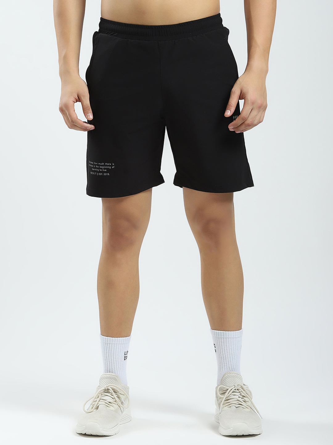 Rock.it Men Black Solid Regular Fit Short