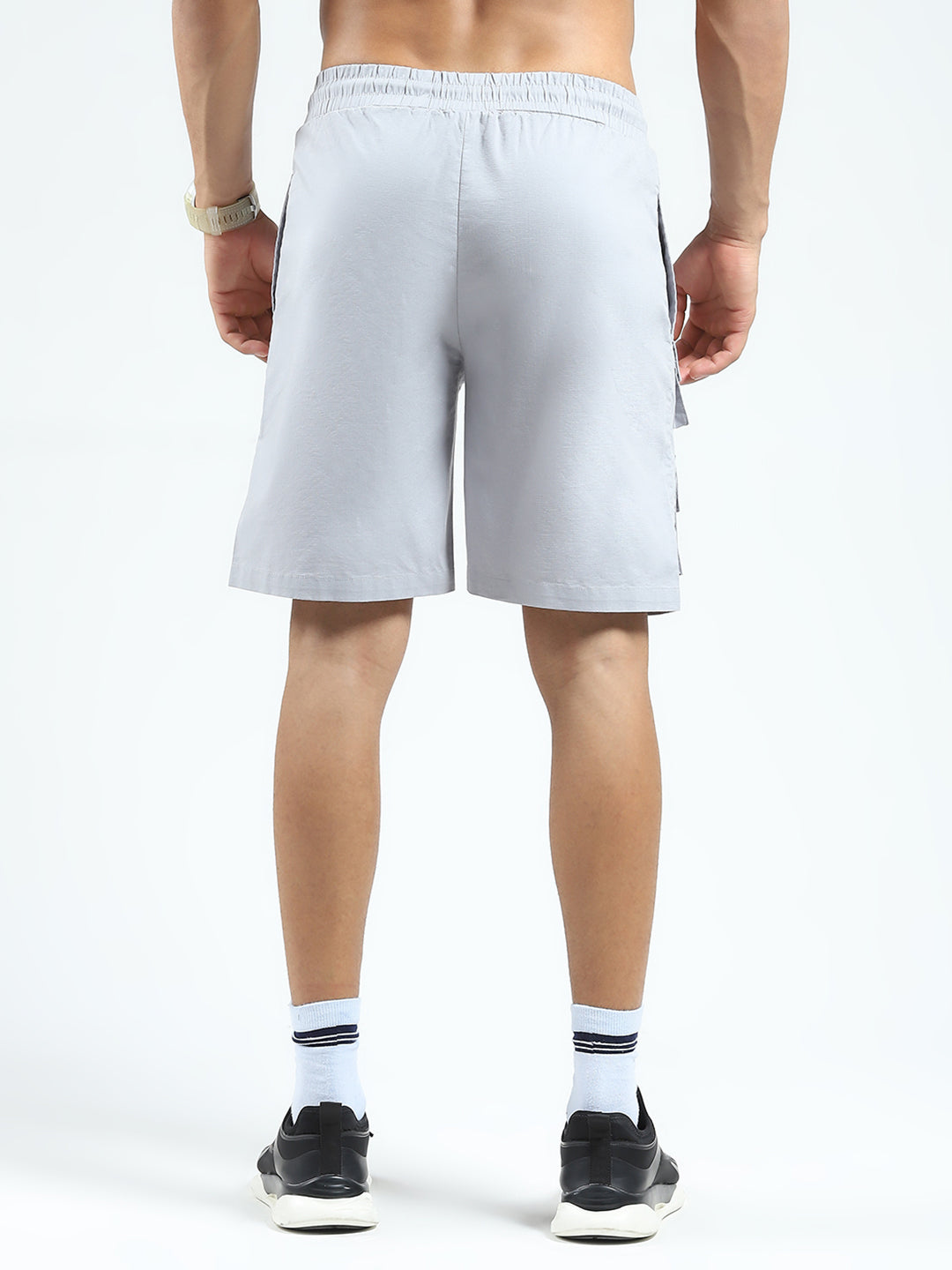 Rock.it Men Grey Solid Regular Fit Shorts