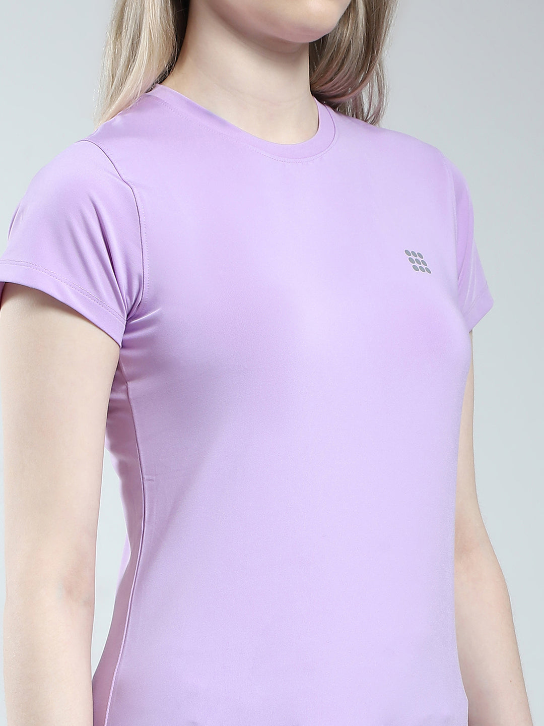 Rock.it Women Purple Solid Round Neck Half Sleeve Top