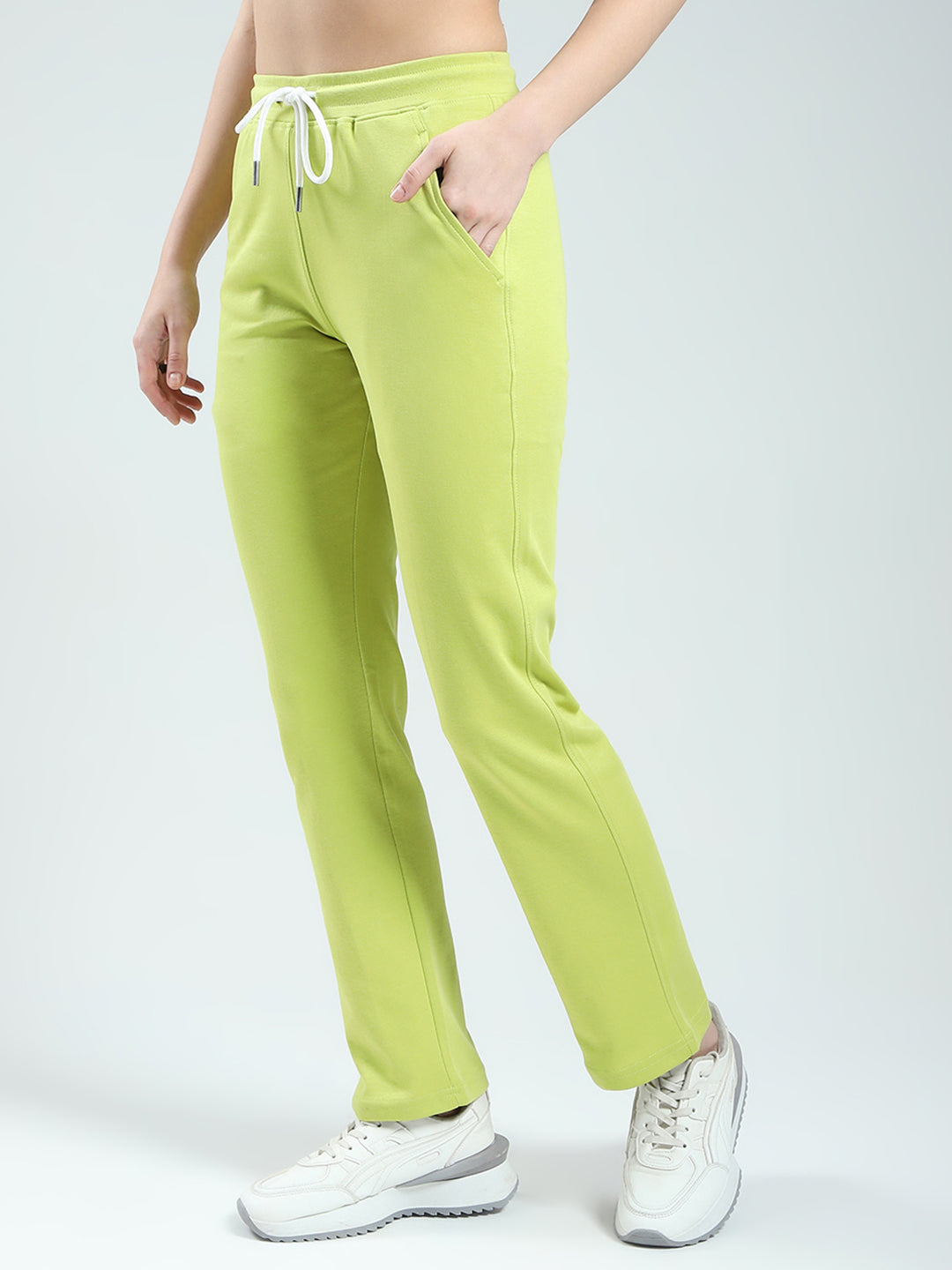 Rock.it Women Green Solid Regular Fit Lower