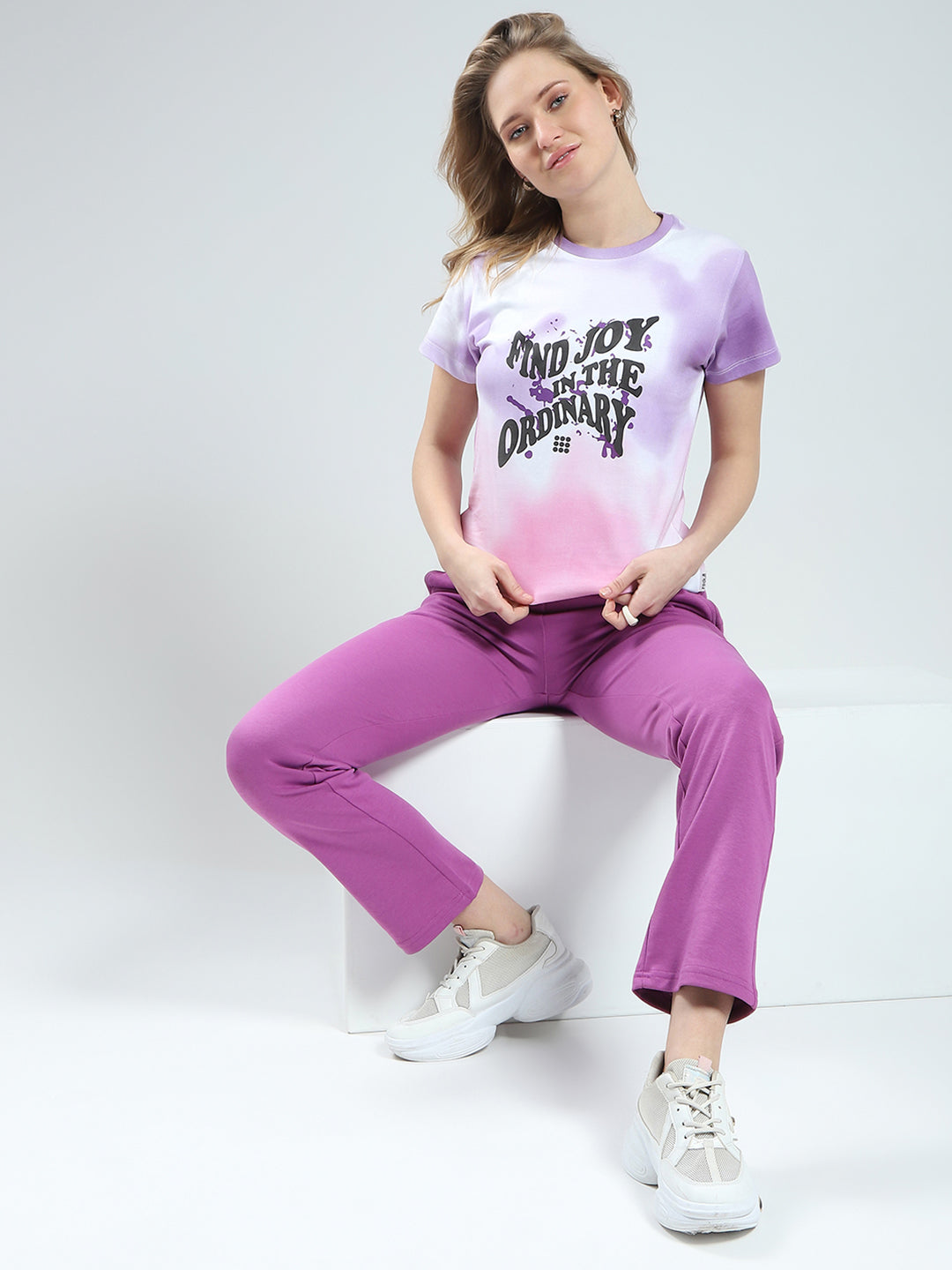 Rock.it Women Purple Solid Regular Fit Lower