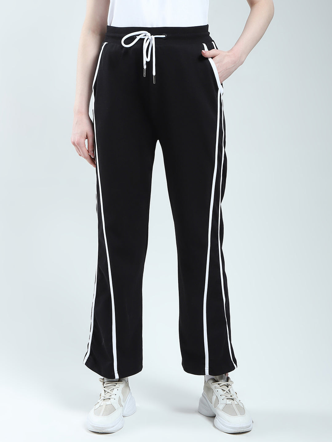 Rock.it Women Black Solid Regular Fit Lower