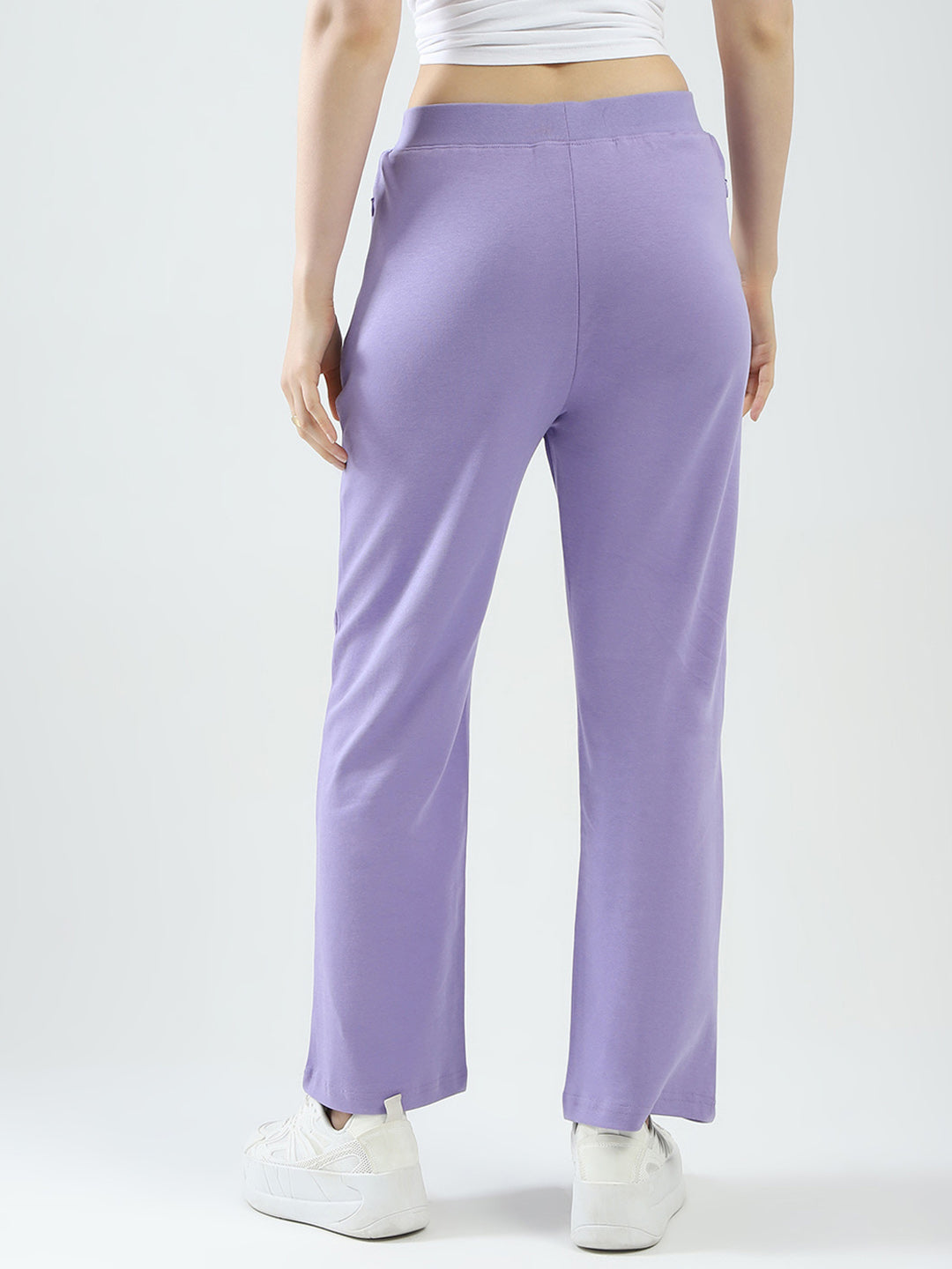 Rock.it Women Purple Solid Regular Fit Lower