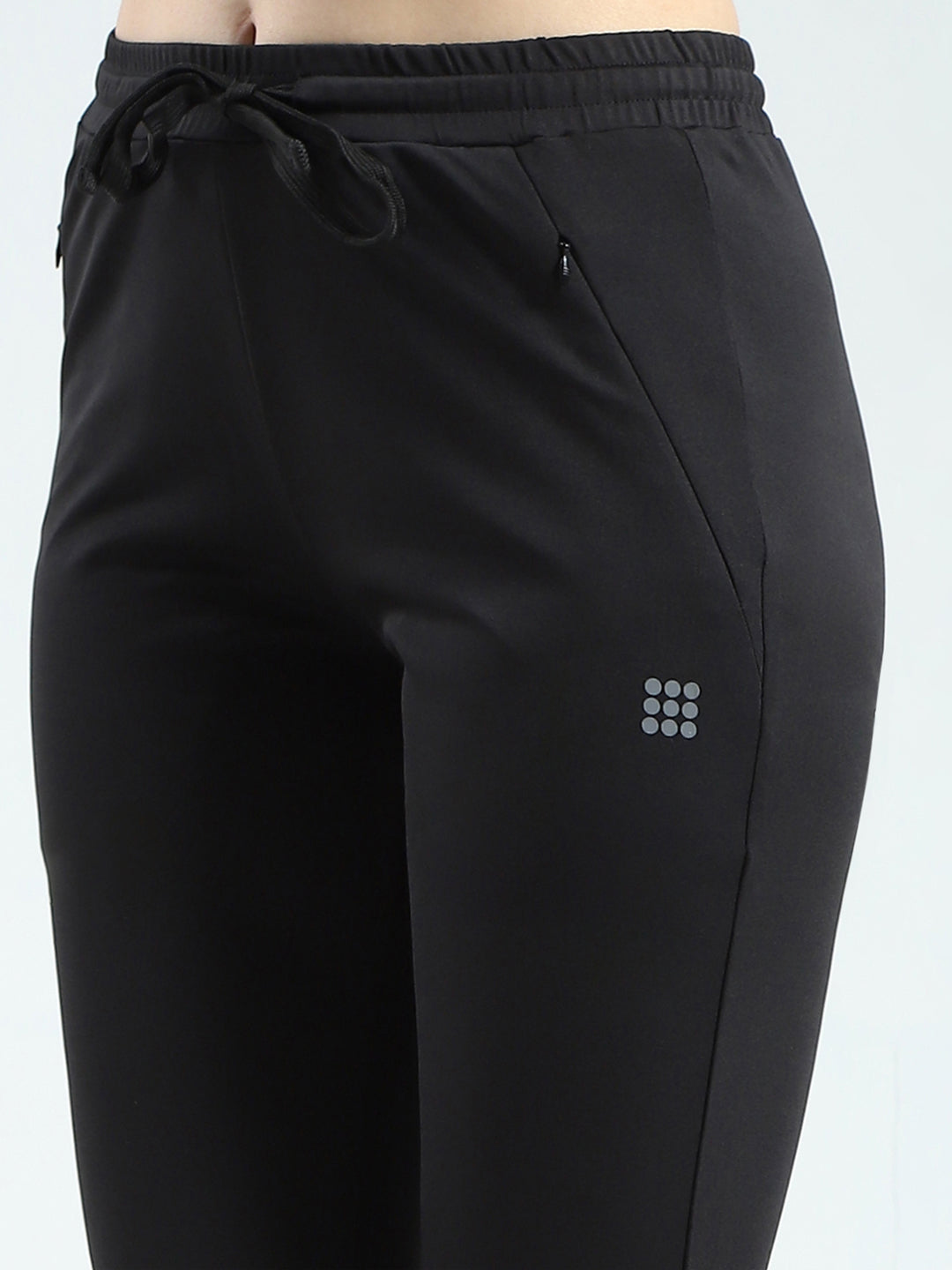 Rock.it Women Black Solid Regular Fit Lower