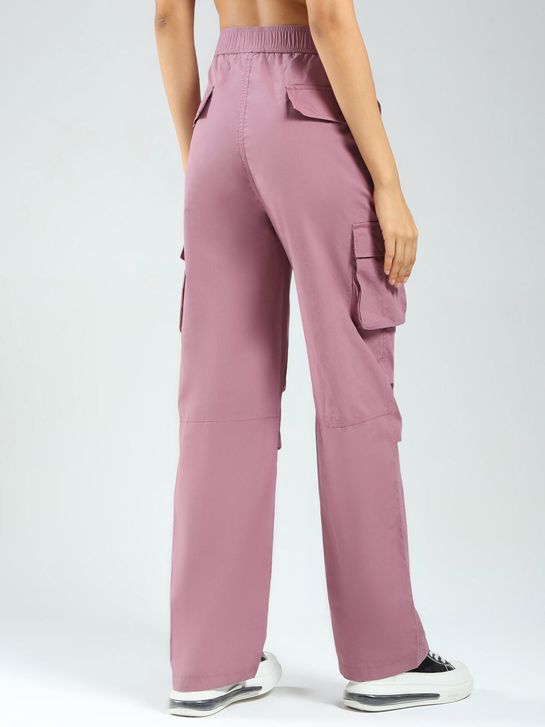 Rock.it Women Pink Solid Straight Fit Cargo
