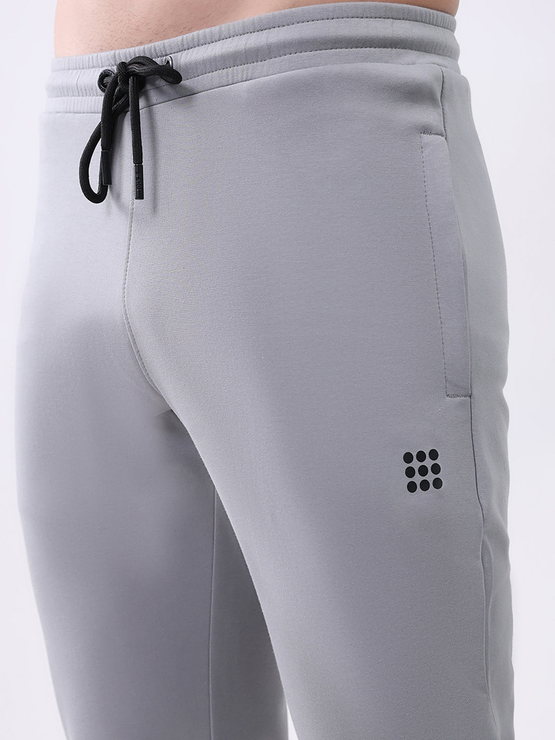 Rock.it Men Grey Solid Slim Fit Winter Lower