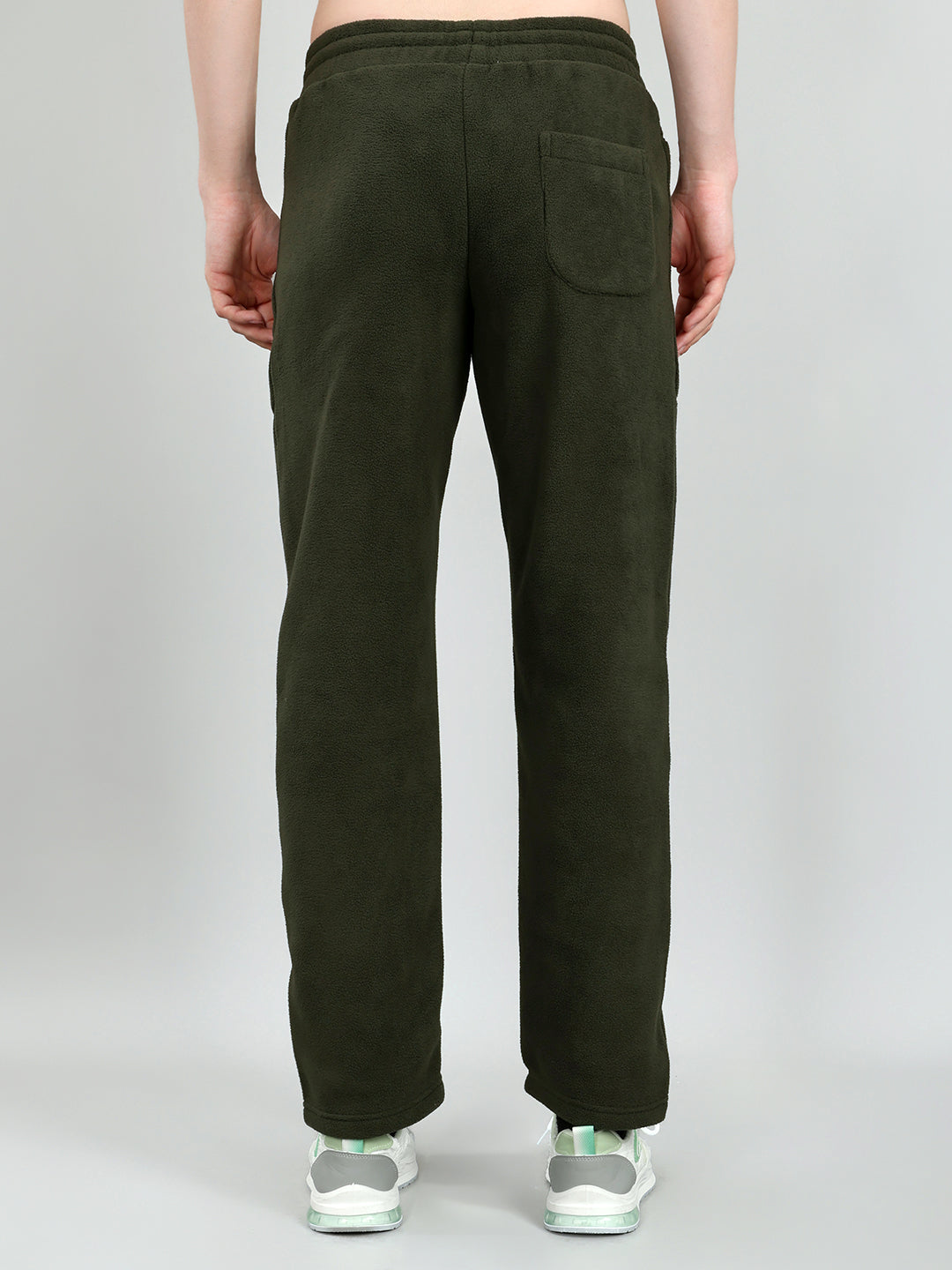 Rock.it Men Olive Solid Regular Fit Winter Lower