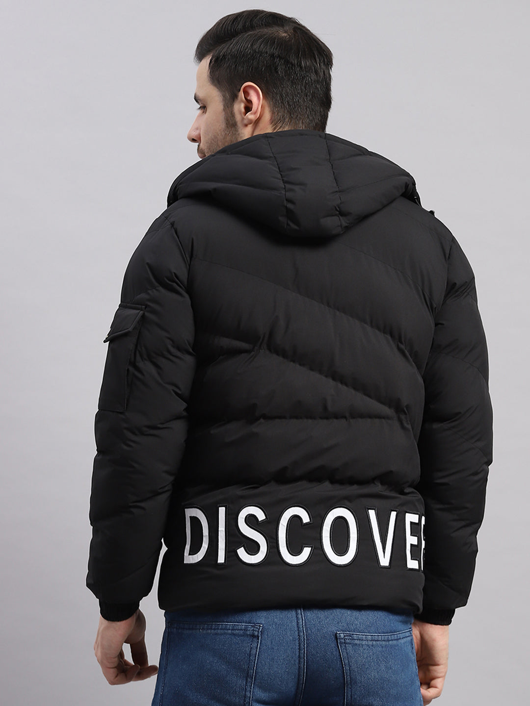 Rock.it Men Black Solid Collar Full Sleeve Jacket