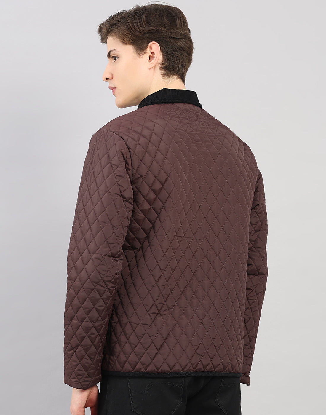 Rock.it Men Maroon Solid Collar Full Sleeve Jacket