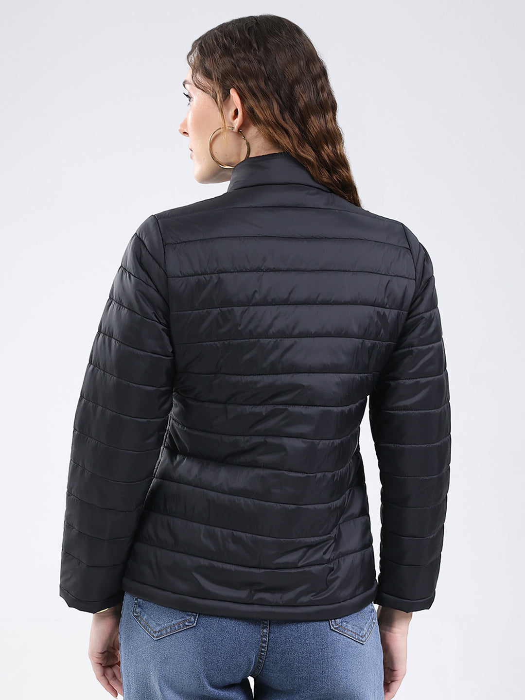 Rock.it Women Black Solid Collar Full Sleeve Jacket