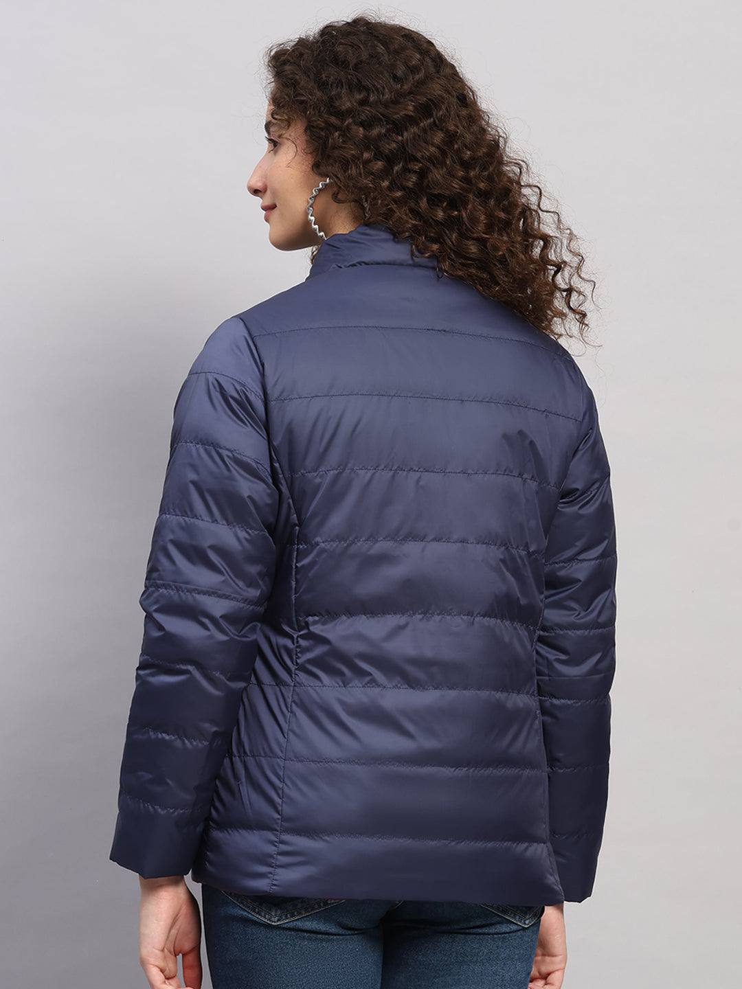 Rock.it Women Maroon Solid Collar Full Sleeve Reversible Jacket