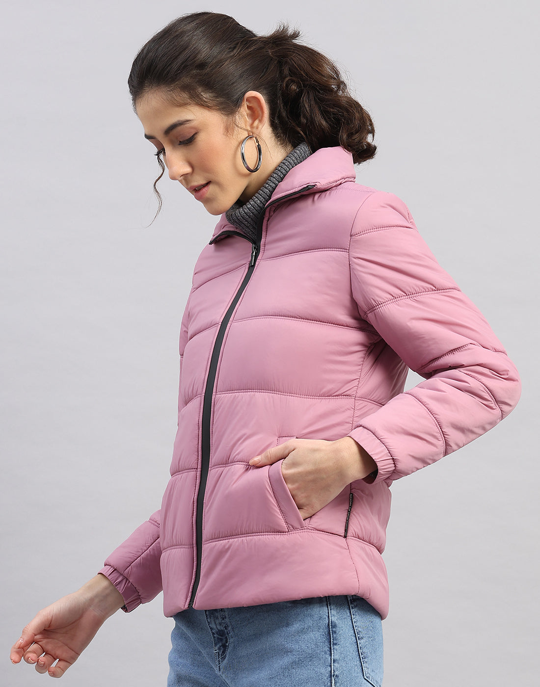Rock.it Women Purple Solid Collar Full Sleeve Jacket