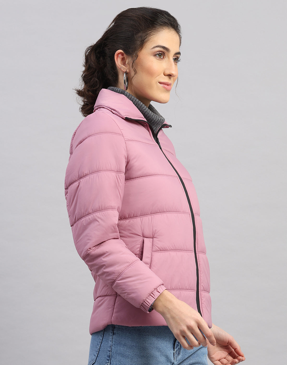 Rock.it Women Purple Solid Collar Full Sleeve Jacket