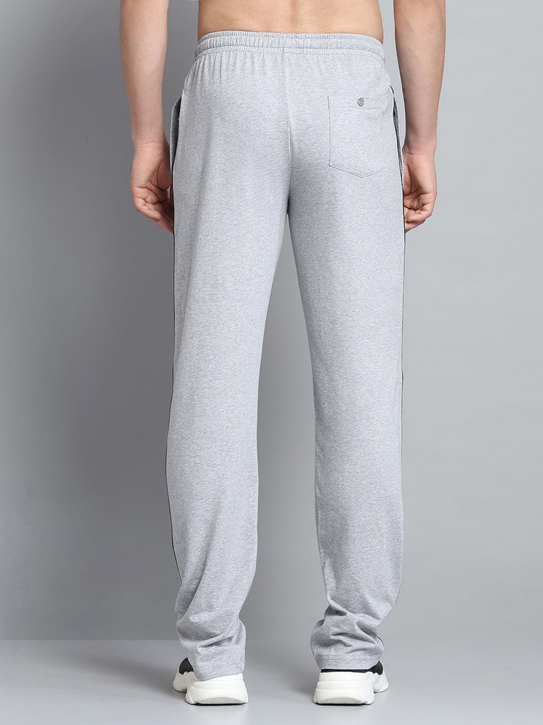 Men Grey Solid Regular Fit Lower