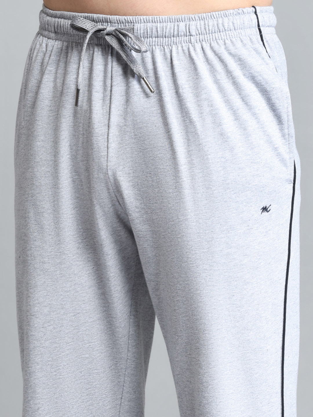 Men Grey Solid Regular Fit Lower