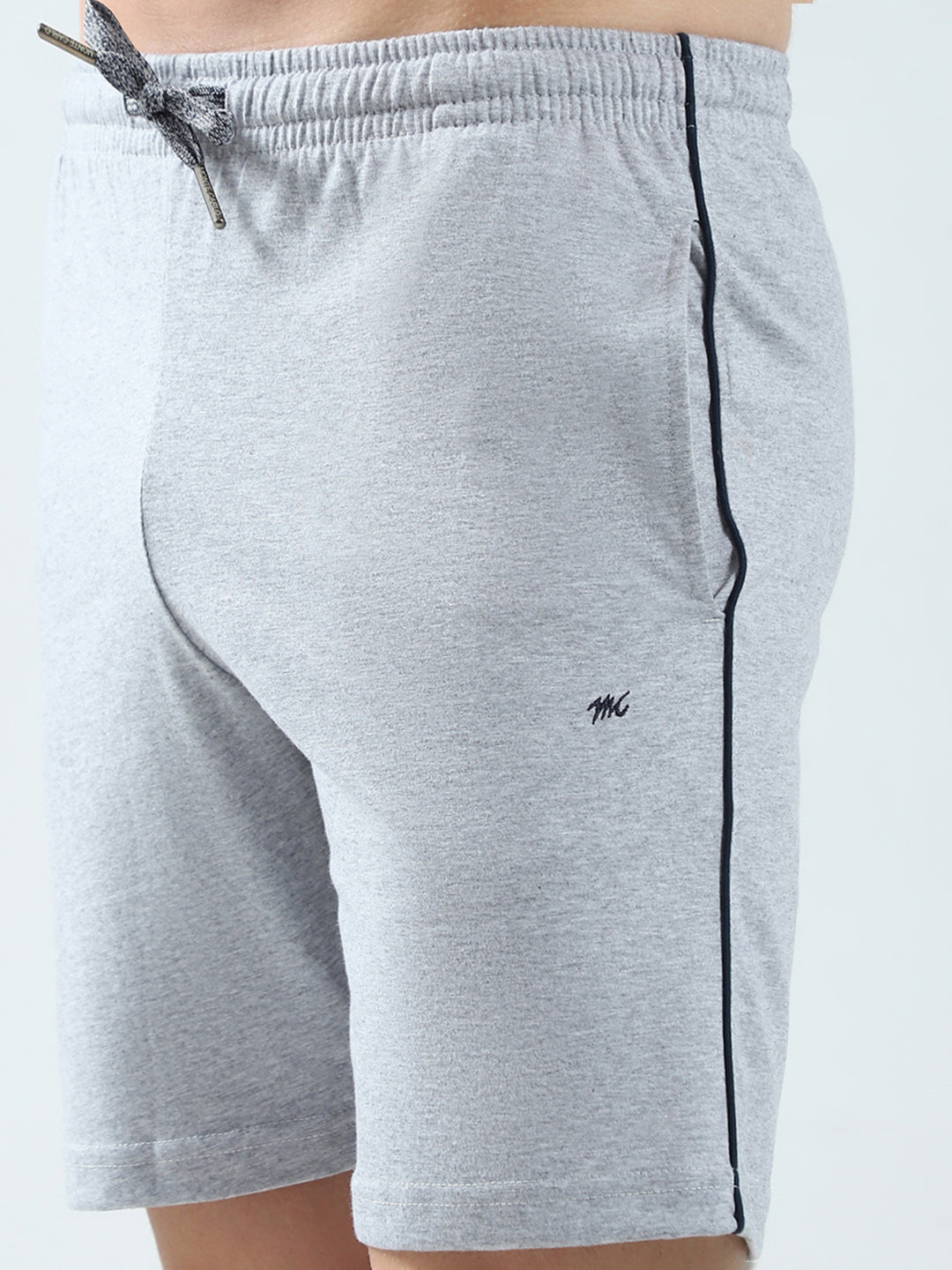 Men Grey Solid Regular Fit Bermuda