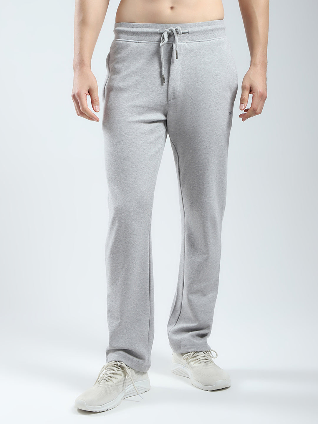 Men Grey Solid Regular Fit Lower