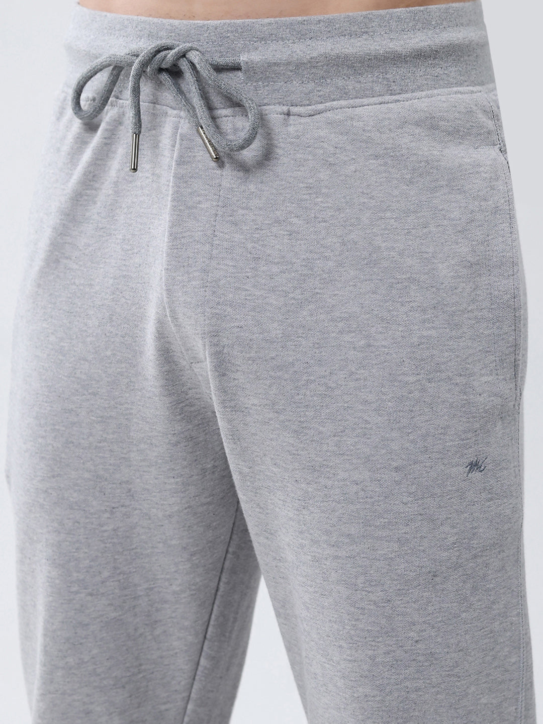 Men Grey Solid Regular Fit Lower
