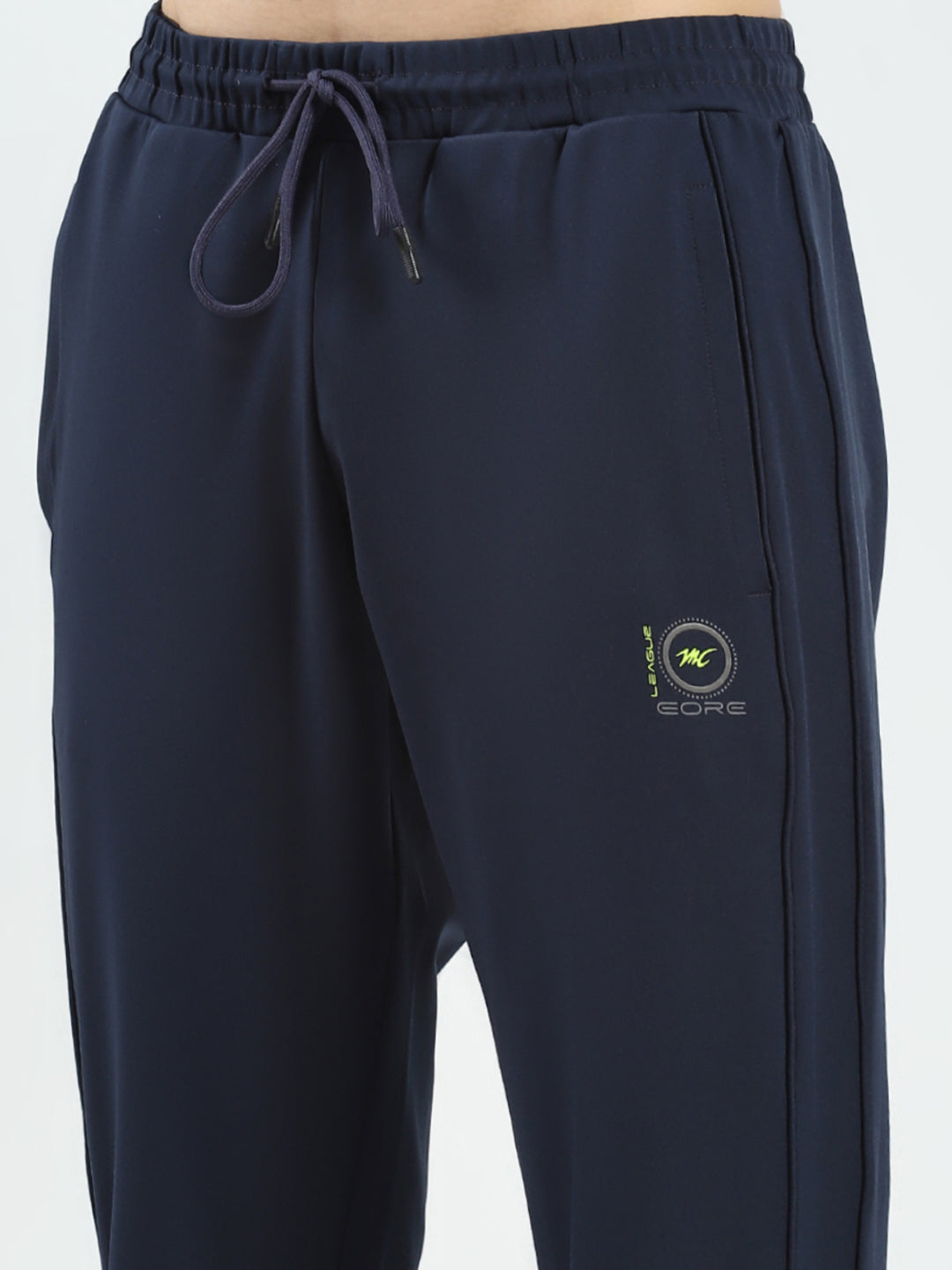 Men Navy Blue Solid Regular Fit Lower