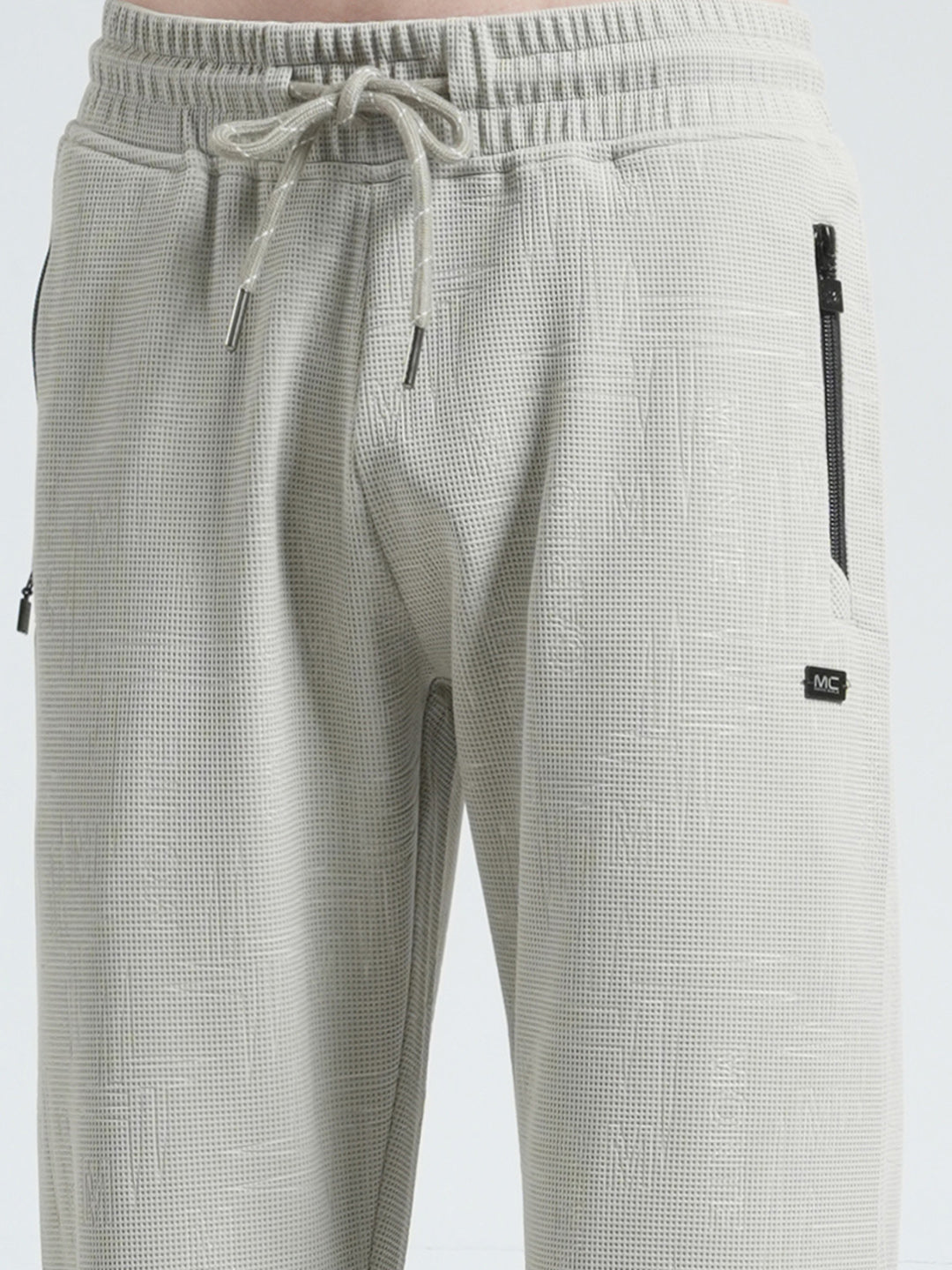 Men Grey Solid Regular Fit Lower