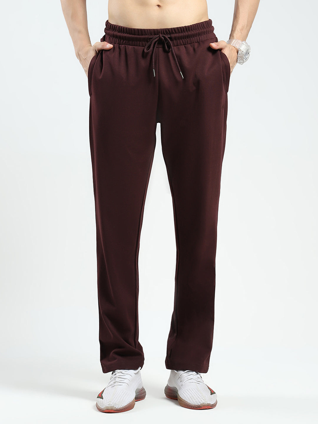 Men Maroon Printed Collar Half Sleeve Lower Set