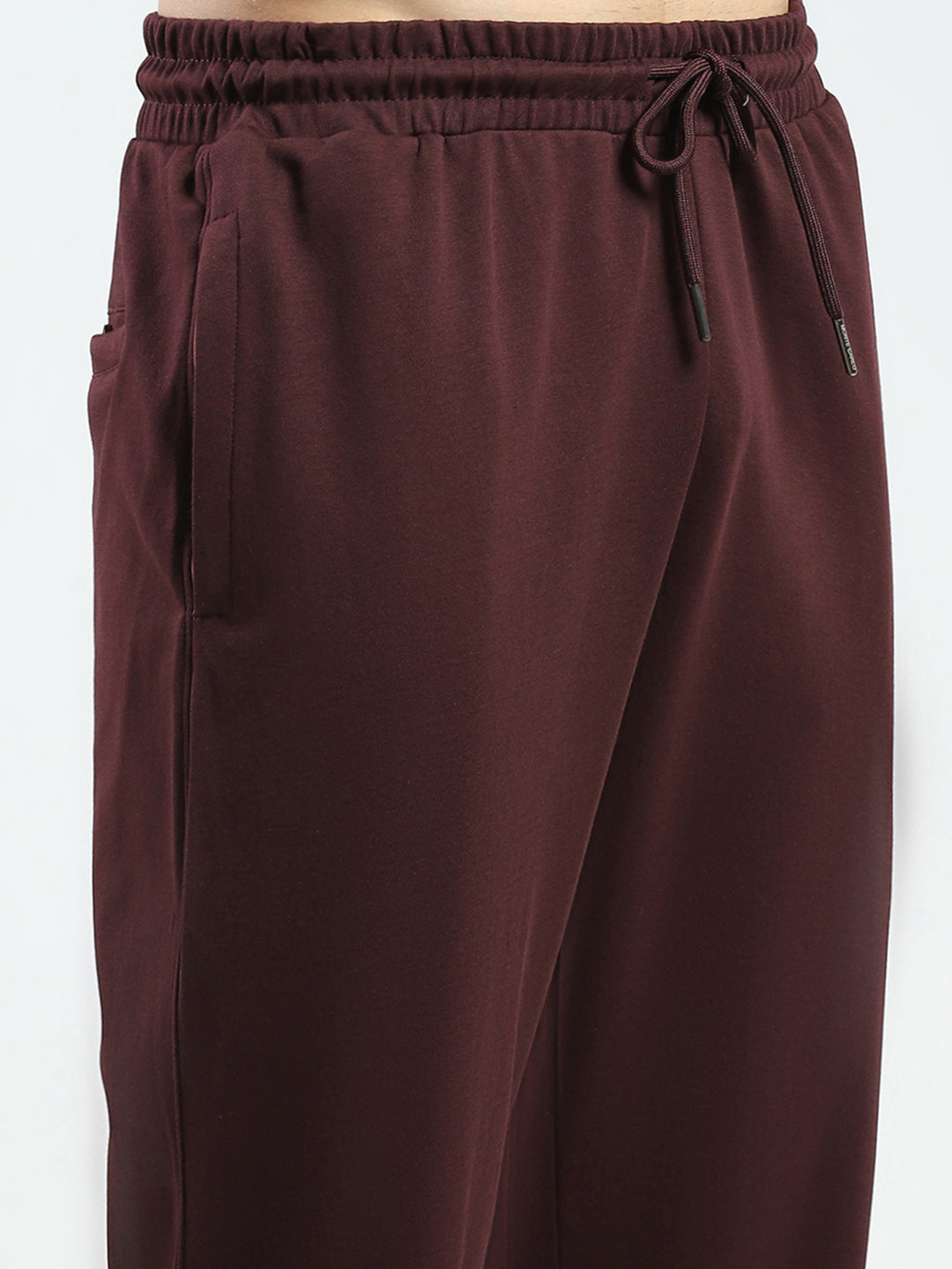 Men Maroon Printed Collar Half Sleeve Lower Set