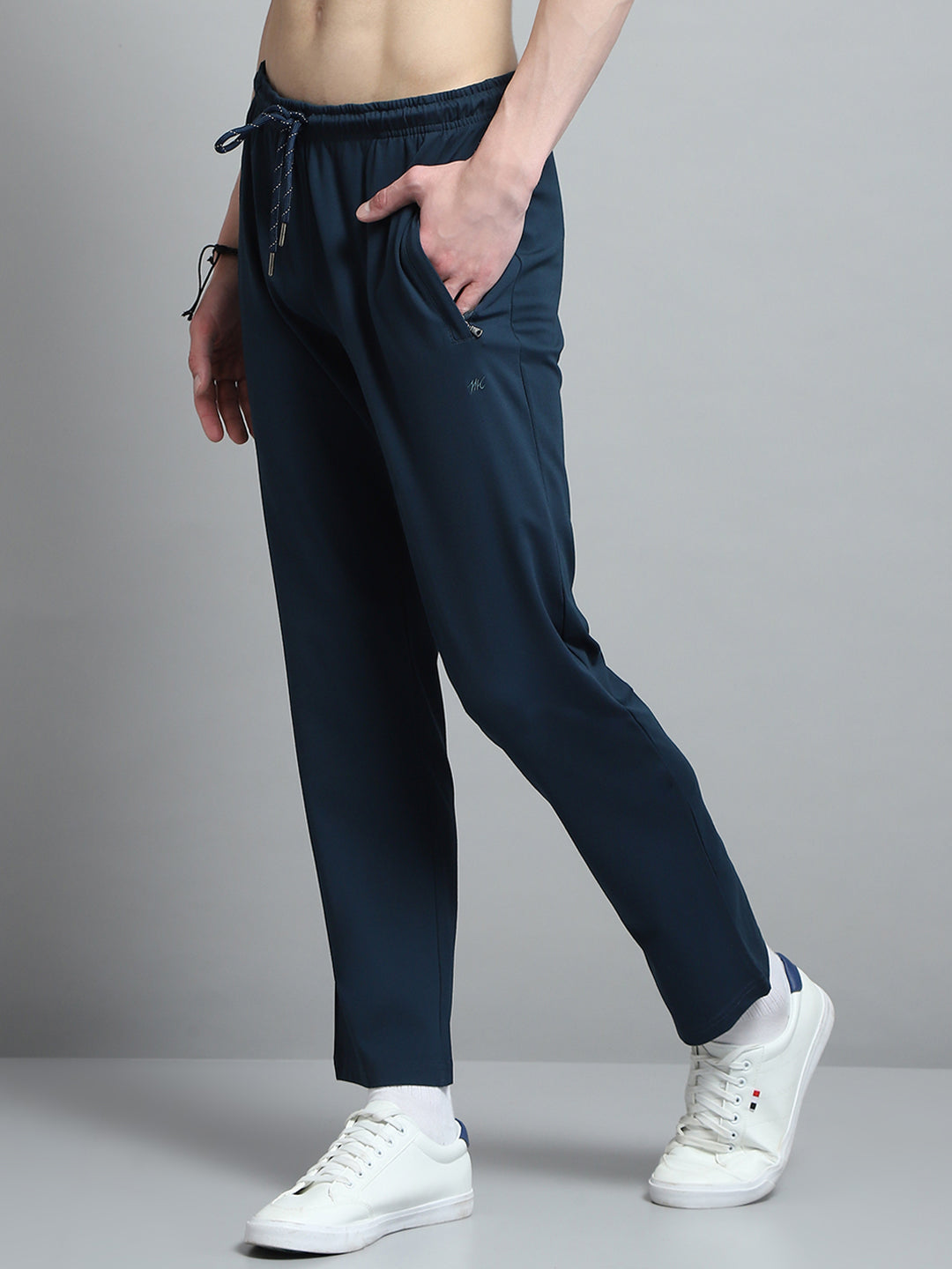 Men Blue Printed Collar Half Sleeve Lower Set