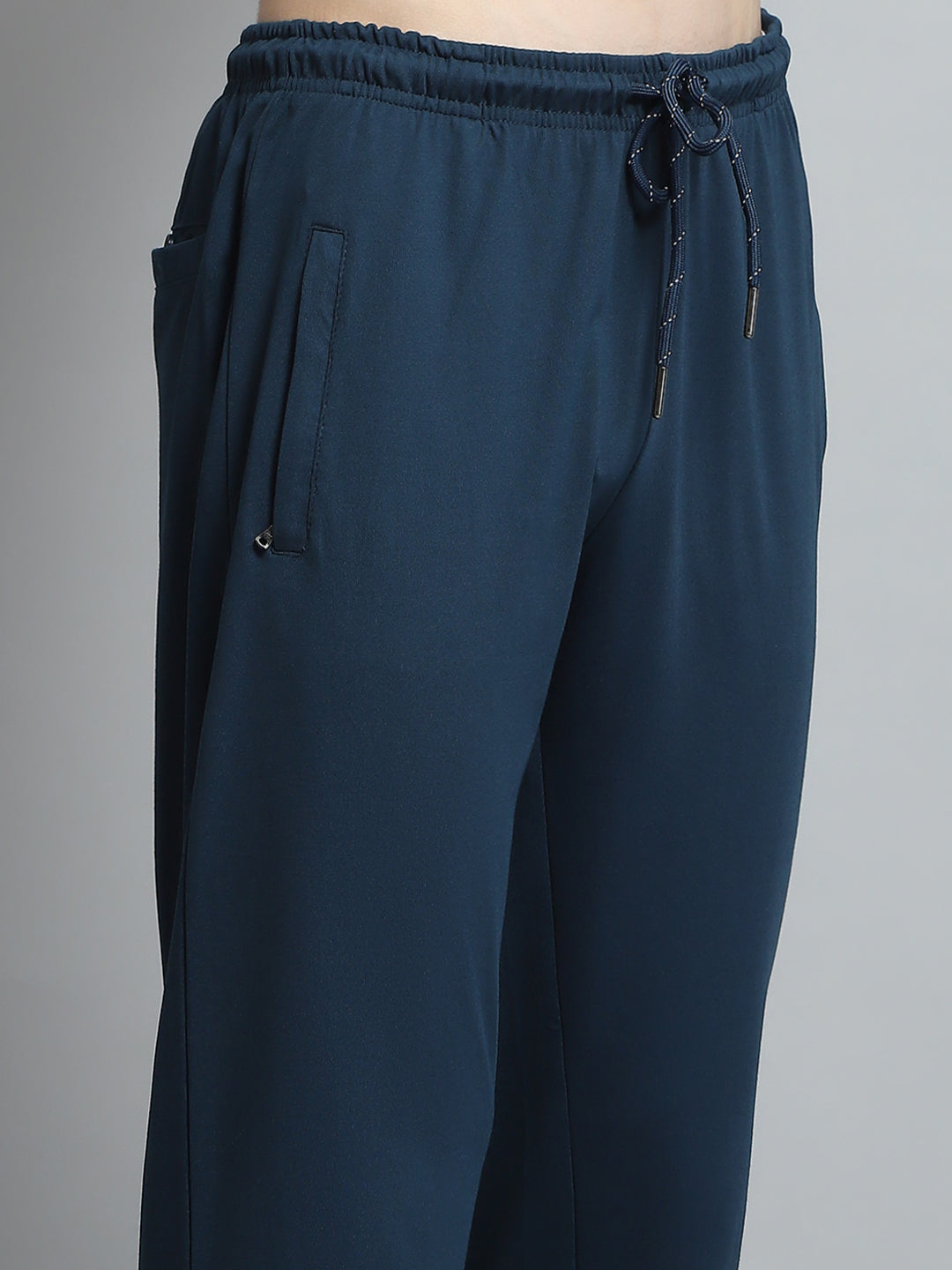 Men Blue Printed Collar Half Sleeve Lower Set