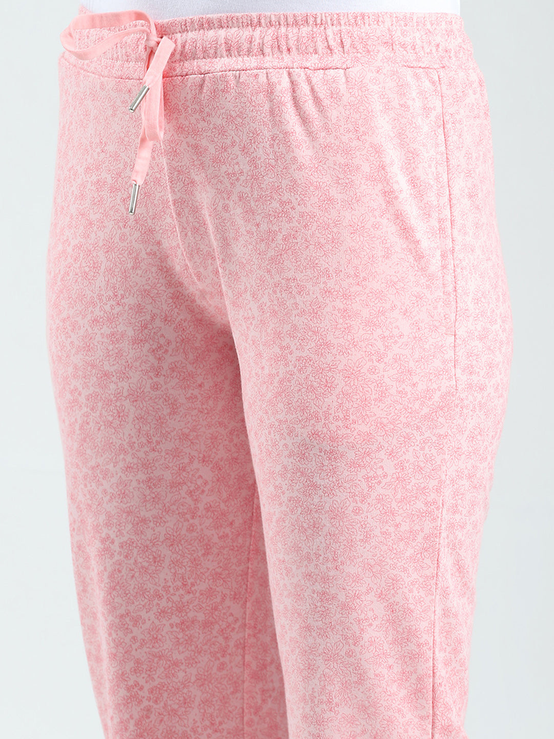 Women Pink Printed Regular Fit Lower