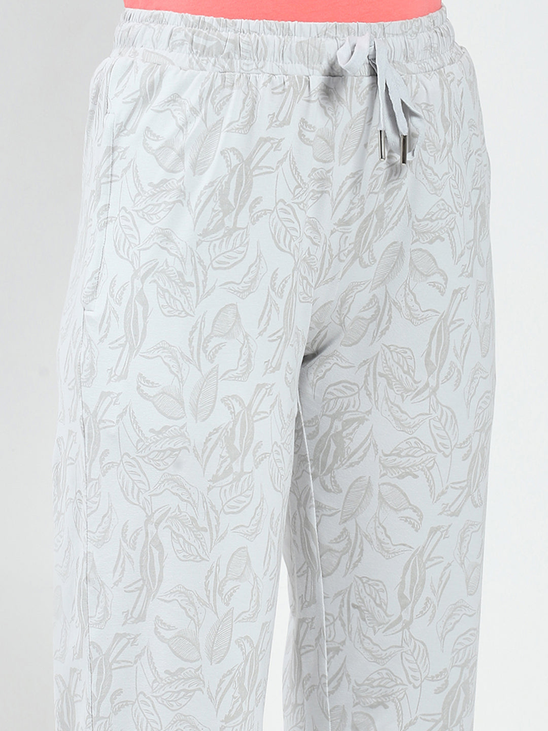 Women Grey Printed Regular Fit Lower
