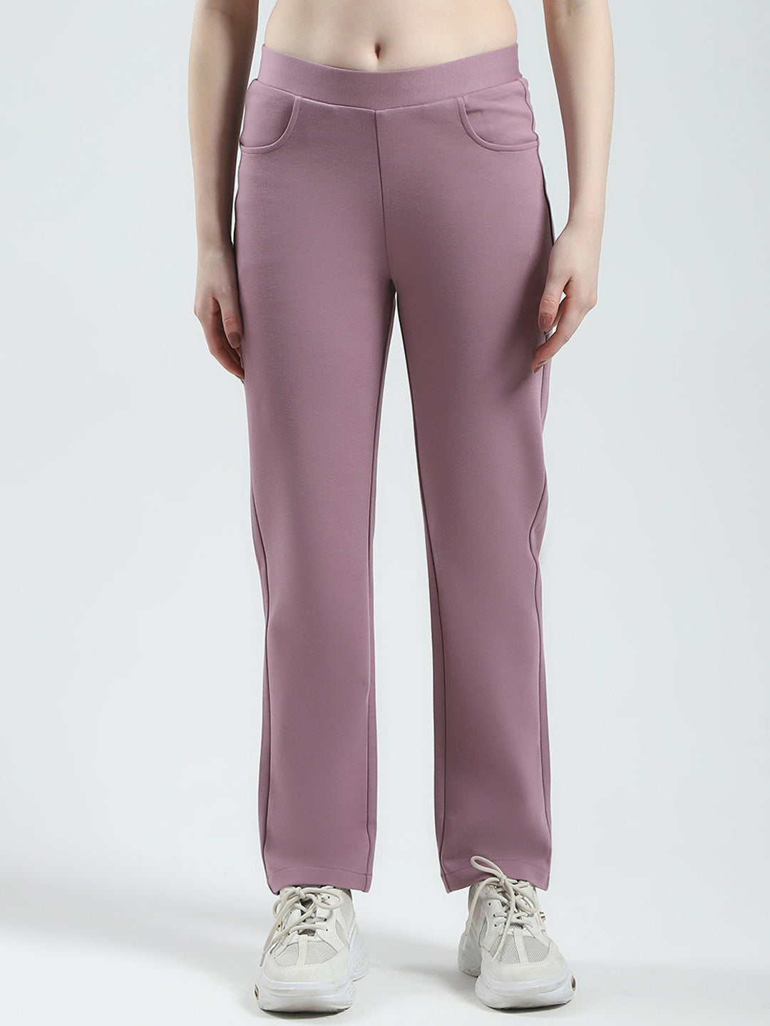 Women Pink Solid Regular Fit Jegging