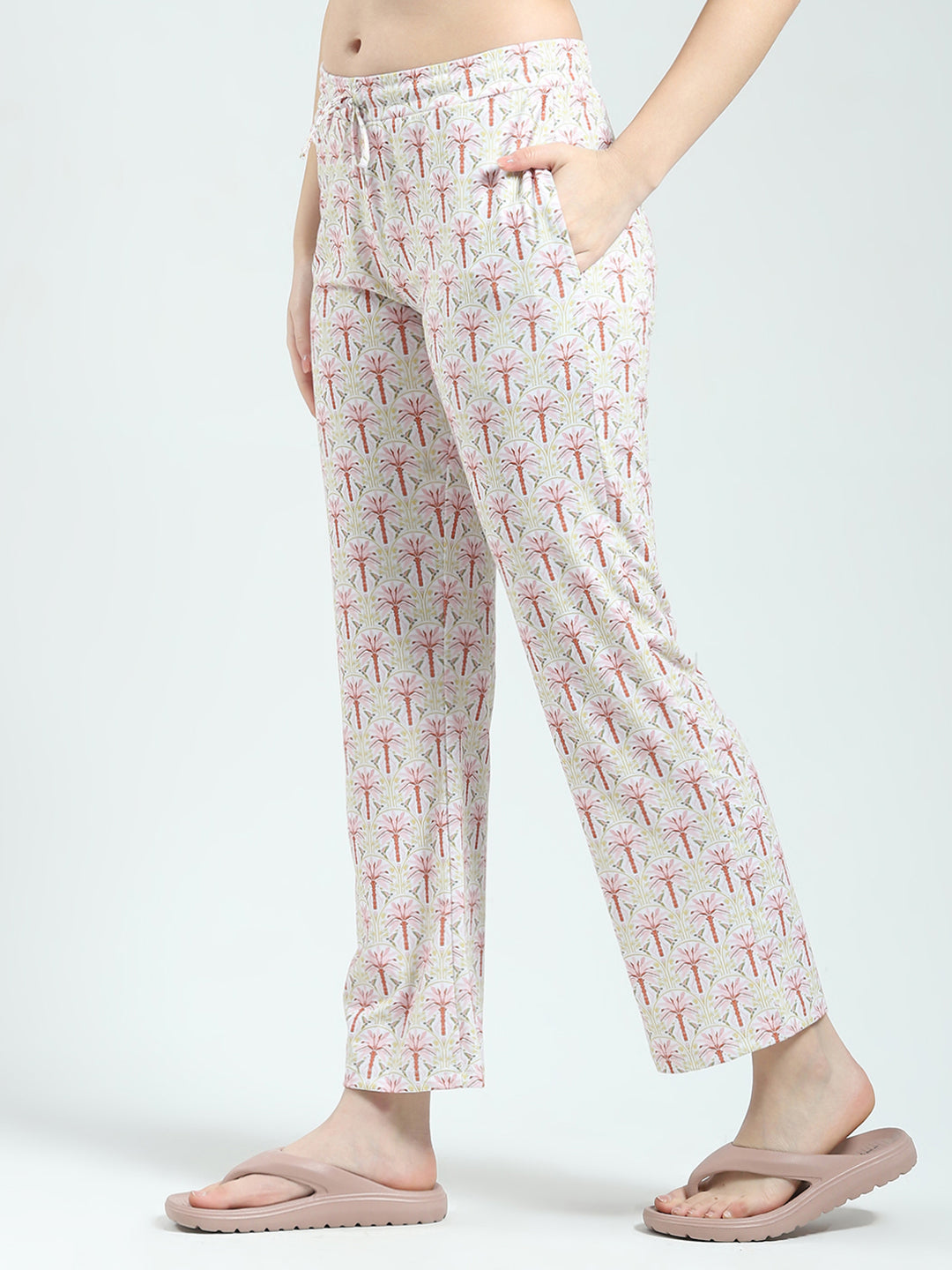 Women Yellow Printed Round Neck Half Sleeve Lower Set