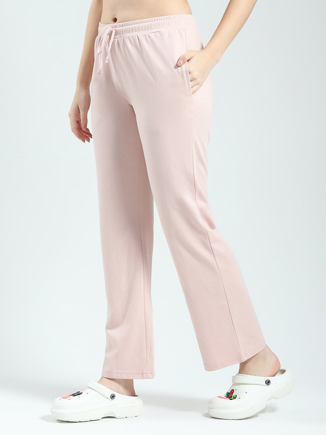 Women Peach Printed Collar Half Sleeve Lower Set