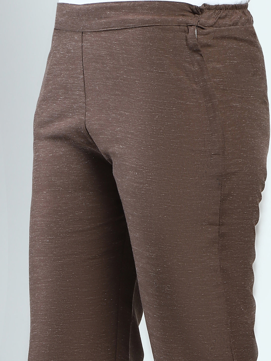 Women Brown Printed Round Neck Cords Set