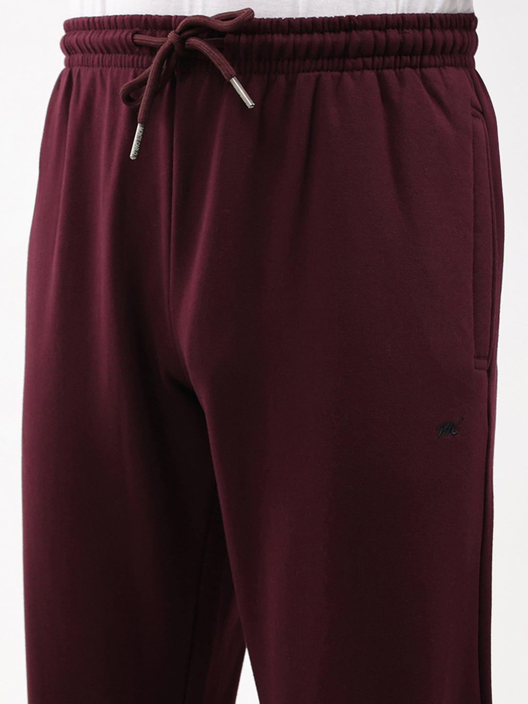 Men Maroon Solid Regular Fit Winter Lower