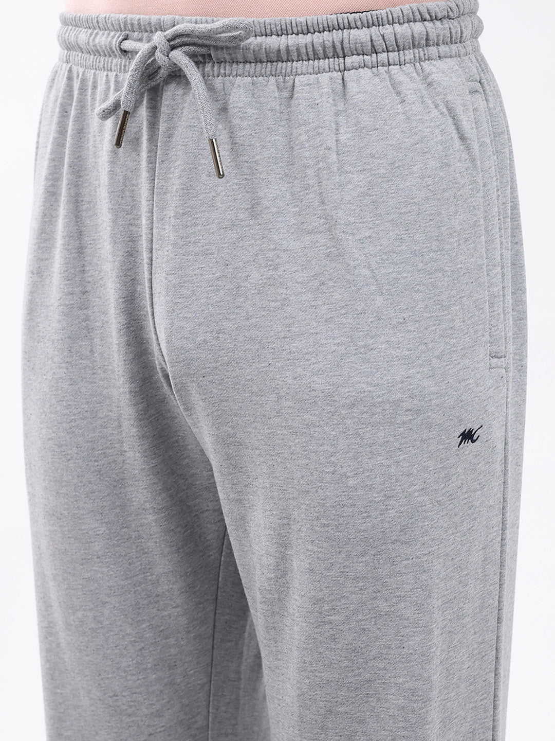 Men Grey Solid Regular Fit Winter Lower