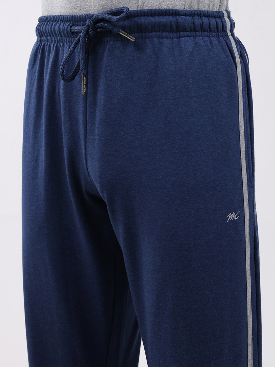 Men Blue Solid Regular Fit Winter Lower