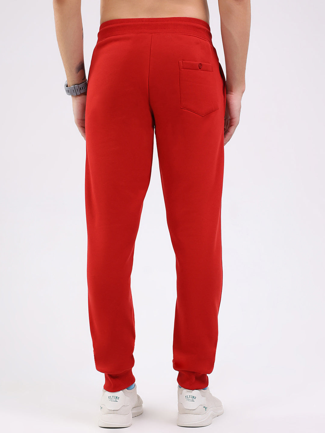 Men Red Solid Regular Fit Winter Lower