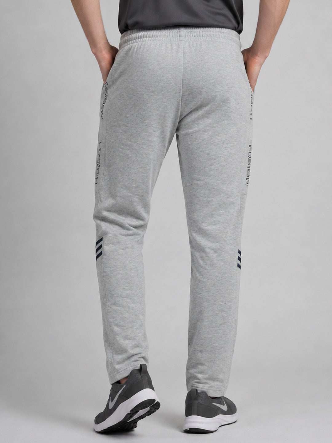 Men Grey Solid Regular Fit Winter Lower