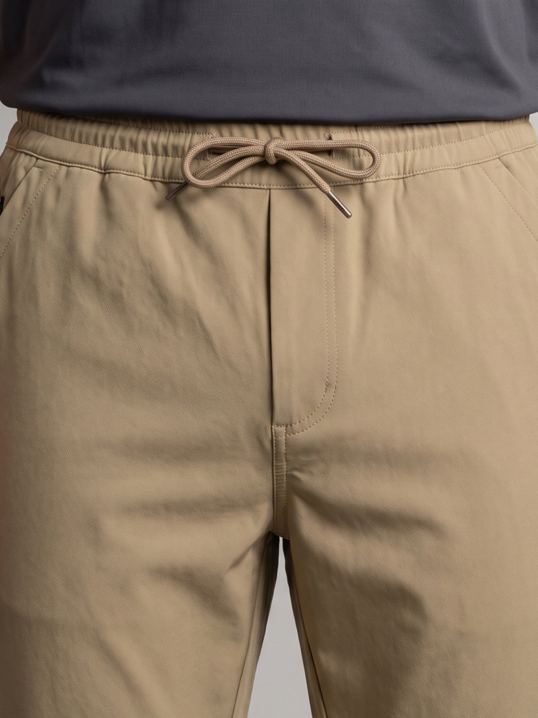 Men Khaki Jacquard Regular Fit Winter Lower