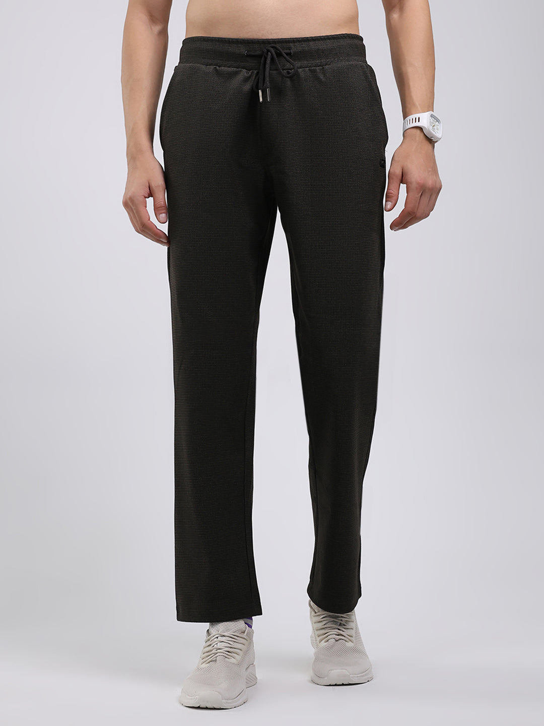 Men Brown Solid Regular Fit Winter Lower