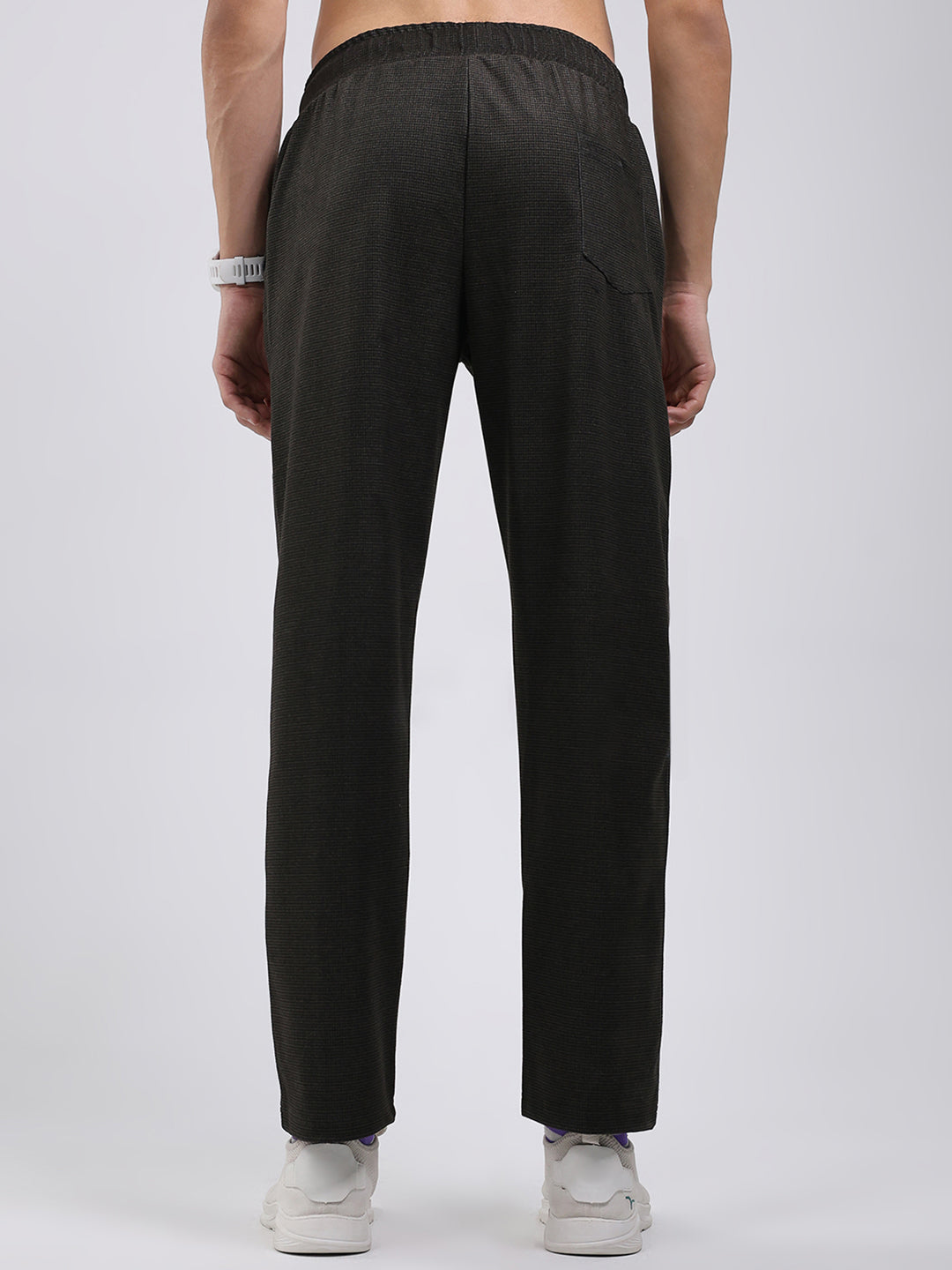 Men Brown Solid Regular Fit Winter Lower