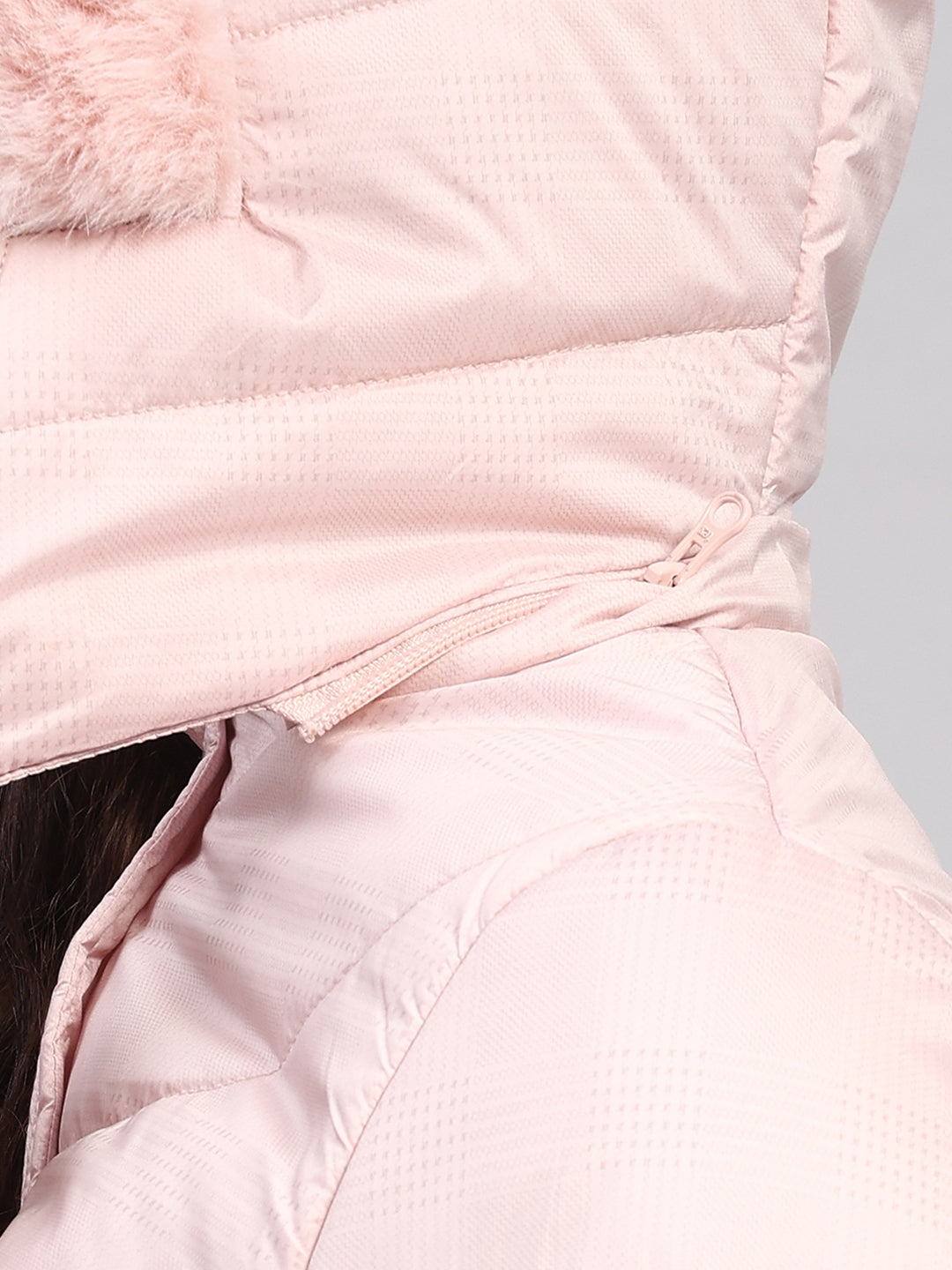 Women Pink Printed Hooded Full Sleeve Jacket