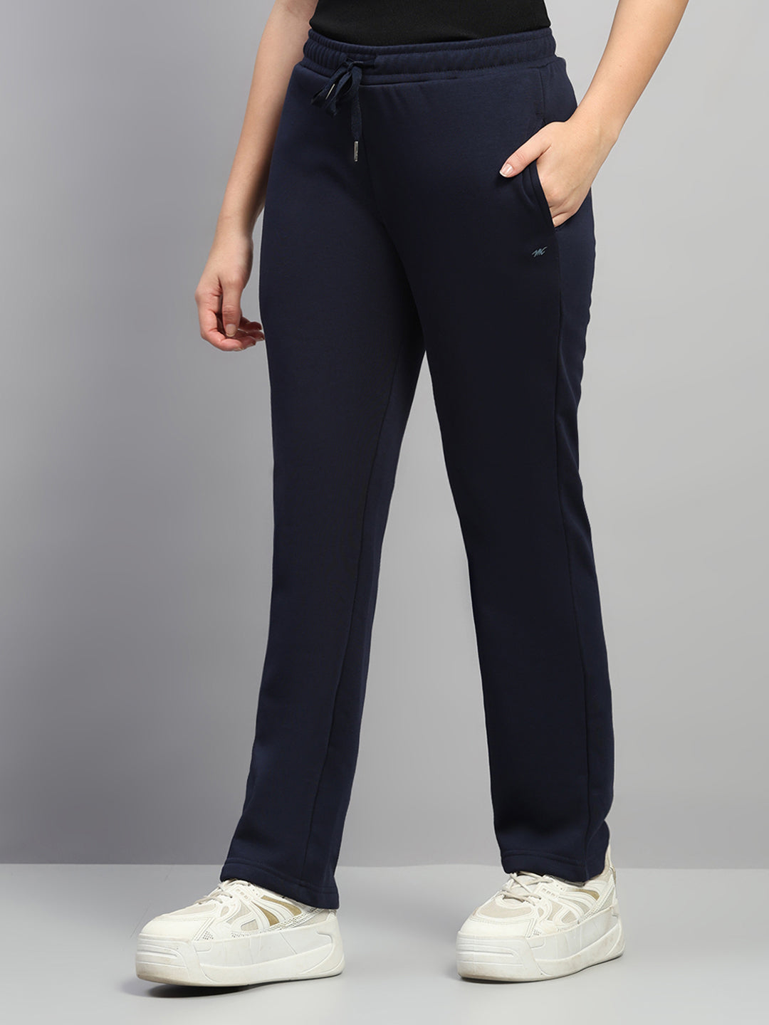 Women Navy Blue Printed Hooded Full Sleeve Cords Set