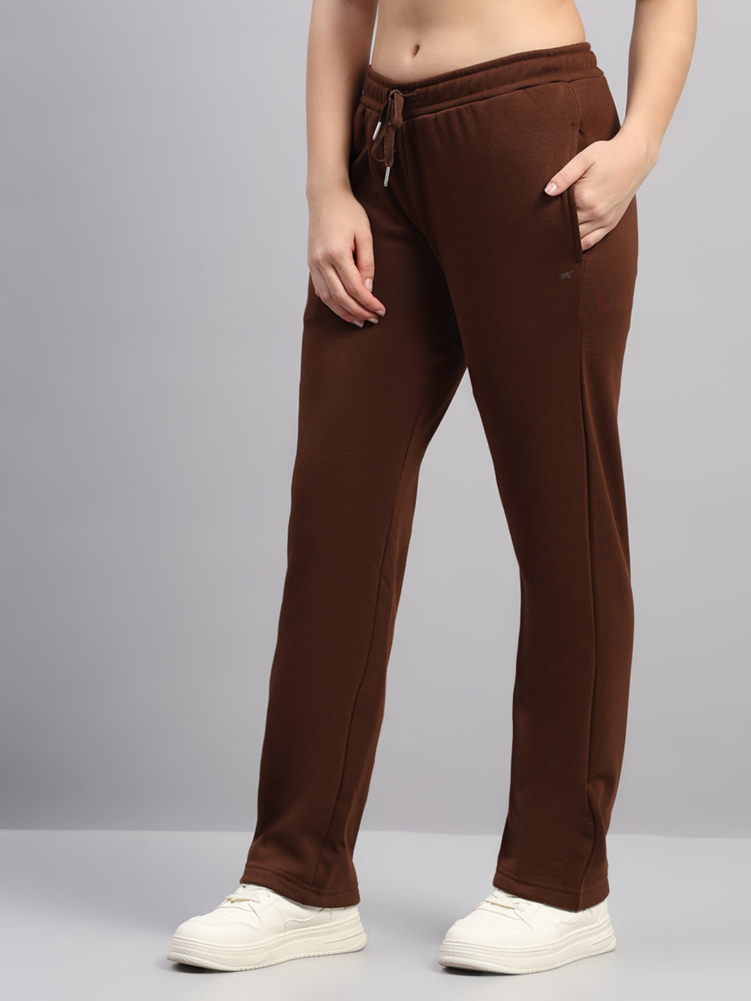 Women Brown Printed Hooded Full Sleeve Cords Set